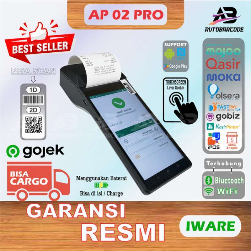Iware Rpp02n Promo Mesin Kasir Android Portable Iware AP-02 PRO NFC RPP02N Wifi ...