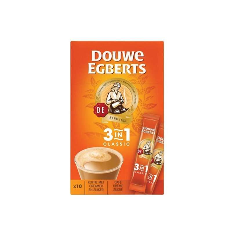 Jual Douwe Egberts Instant Coffee 3in1 Classic 10 x 18 Gram di Seller