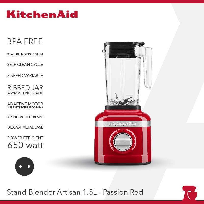 Promo Kitchenaid Stand Blender 3 Speed Passion Red 5ksb1325wpa Diskon