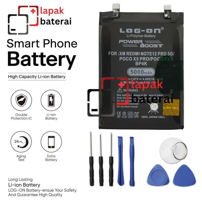 Batterie BP4K 5000mAh Pour Xiaomi POCO X5 Pro, F5, Redmi Note 12 Pro - Kit Tournevis Inclus, Protection Multi-niveaux