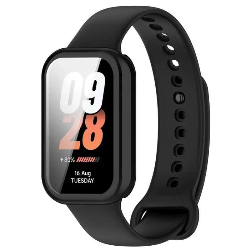 MEMELOKA Cover per Xiaomi Smart Band 8/Mi Band 8 con Vetro