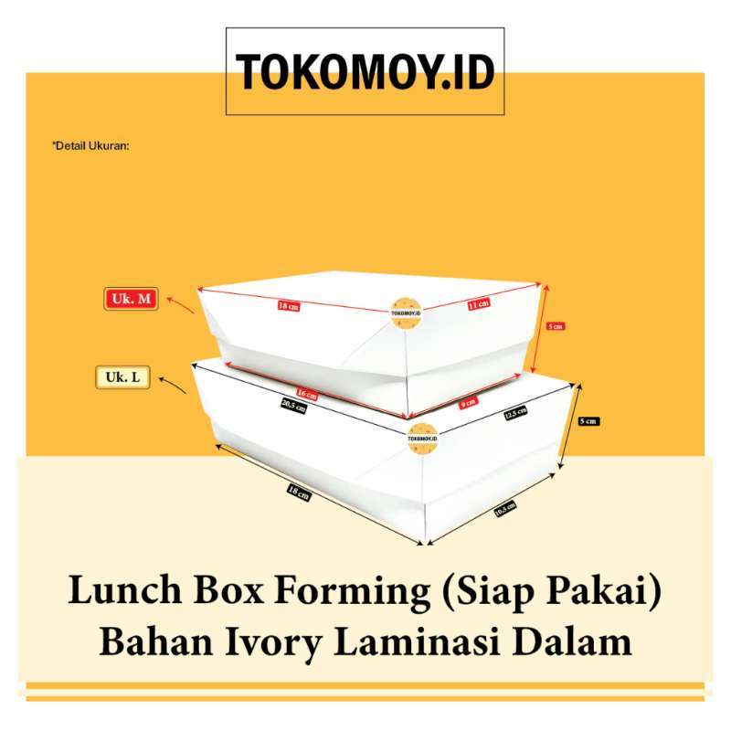 Jual Lunch Box Forming DPE Full Laminasi Siap Pakai Bahan Ivory uk. M ...