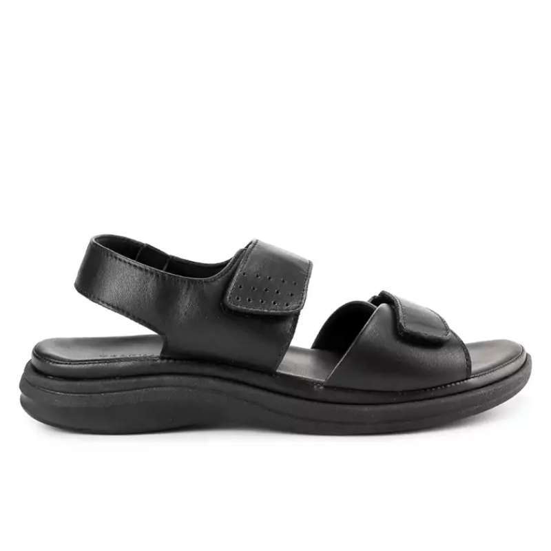 OBERMAIN OM47 SANDAL PRIA ORIGINAL SENDAL SLINGBACK CASUAL KULIT ASLI ORI  HITAM