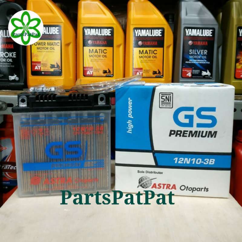 Promo Aki 12n10-3b Gs Astra Accu Gs 12n103b Aki Binter Mercy Vespa