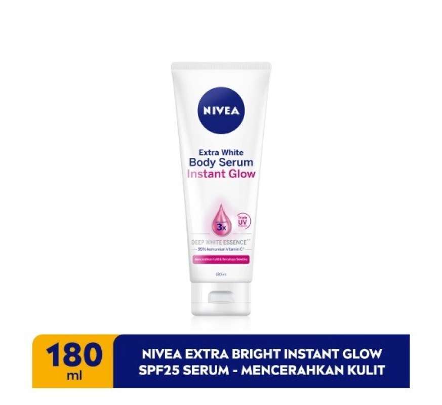 Jual Nivea Body Serum Instant Glow 180ml Triple Uv White Essence Vit