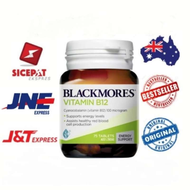 Promo Blackmores Vitamin B12 75 Tablets Energy Support Ready Stok