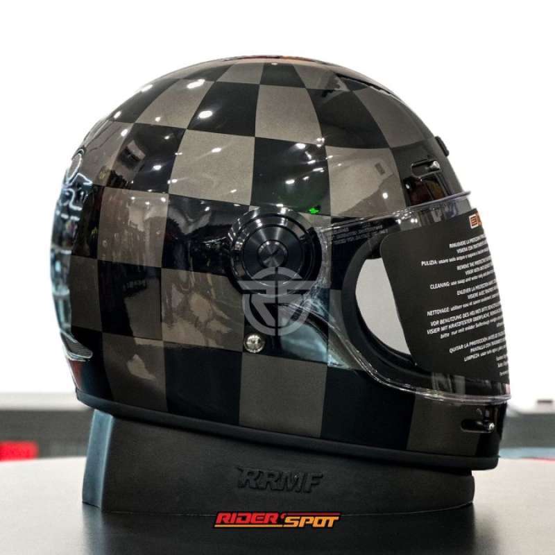 Helm Motor ORIGINE VEGA SPEED Titanium Gloss Full face Italy Original