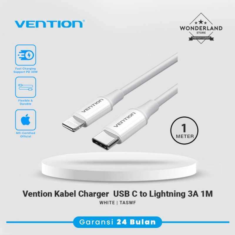 Vention Kabel USB-C to Lightning MFI Certified 3A PD Fast Charging