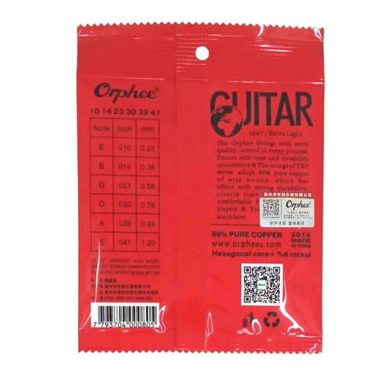 10 Set (60 Corde) Orphee TX620 Per Chitarra Acustica, Calibro .010-.047, Extra Light