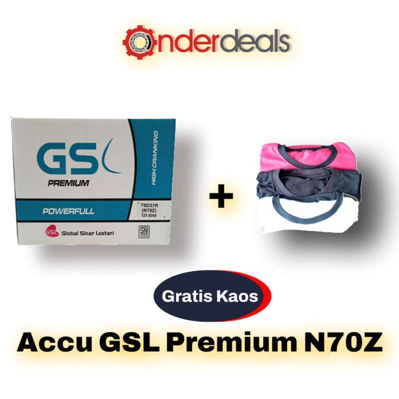 Jual Aki Accu Basah Mobil GSL PREMIUM Tipe N 70 Z di Seller onderdeals