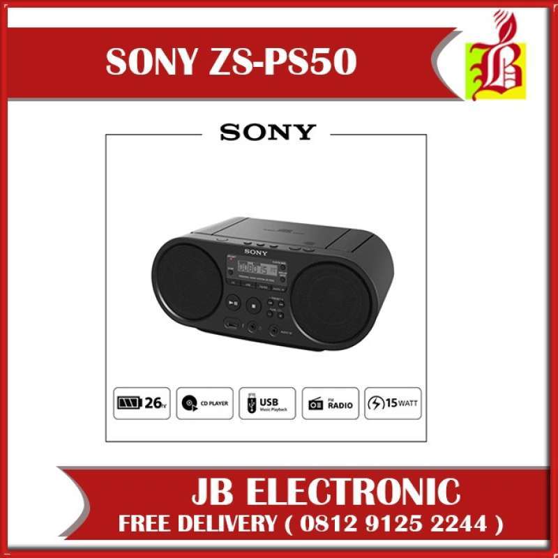 Jual Sony Zs-ps50 / Zs Ps50 / Zsps50 Radio Black Hifi System Dan Cd ...