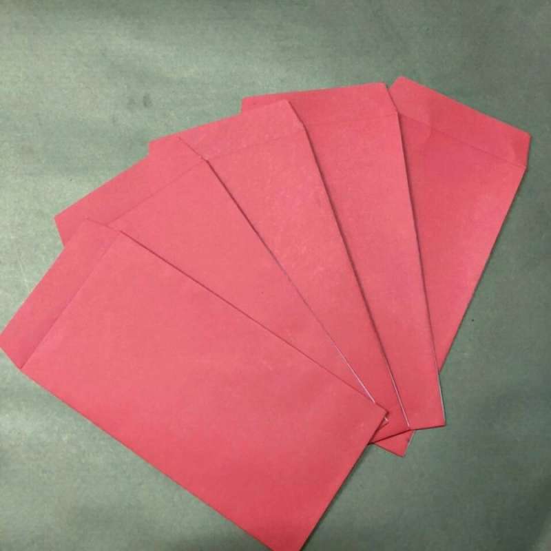 Jual Amplop Merah Polos Isi 10 / Angpao Merah Polos Isi 10 di Seller