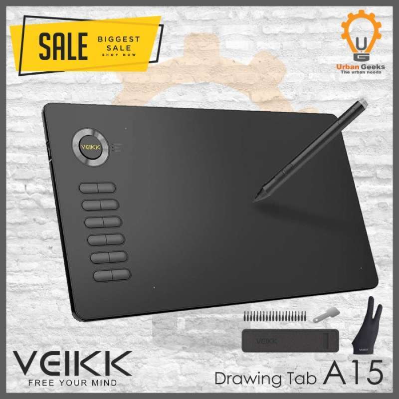 Promo Veikk A15 Digital Graphic Drawing Pen Tablet Alt Huion Xp Pen Osu ...