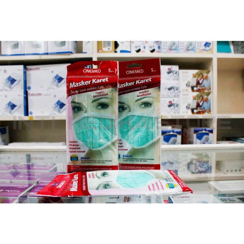 Promo Onemed - Masker Earloop Medis 3 Ply Otc Isi 5pcs| Surgical Mask ...