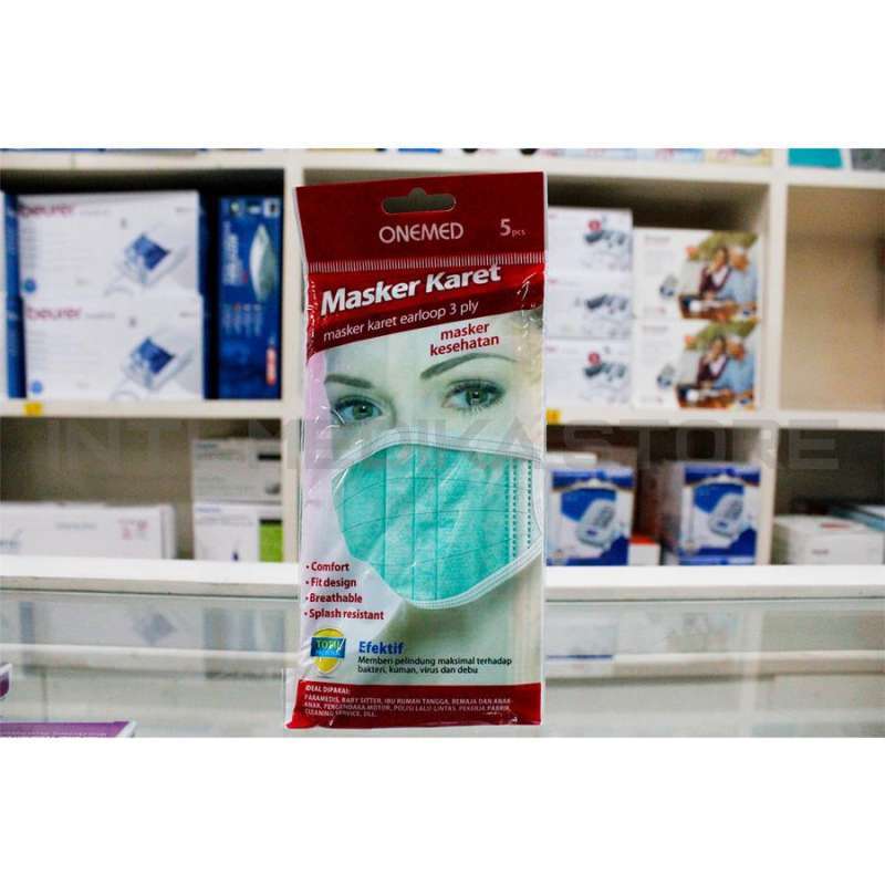 Promo Onemed - Masker Earloop Medis 3 Ply Otc Isi 5pcs| Surgical Mask ...