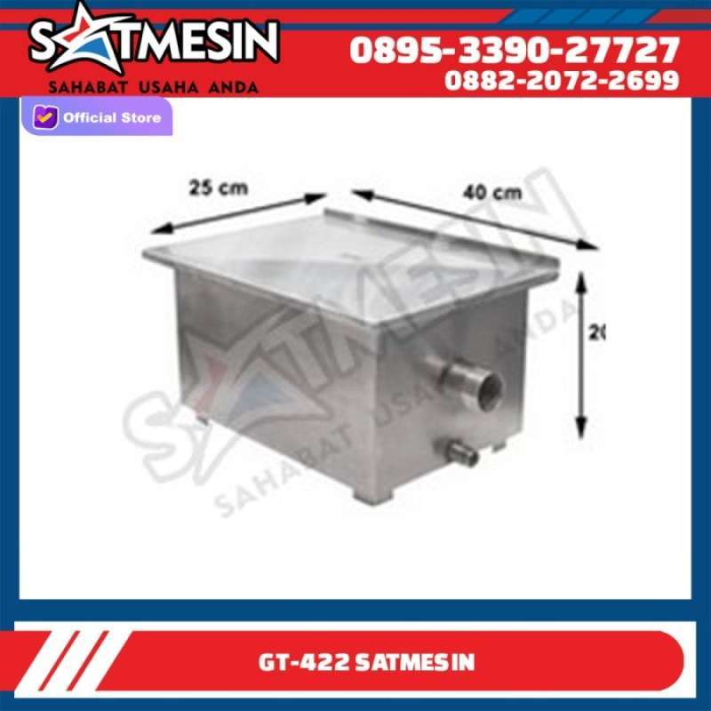 Promo Grease Trap Satmesin Gt422 Stainless Untuk Menyaring Minyak