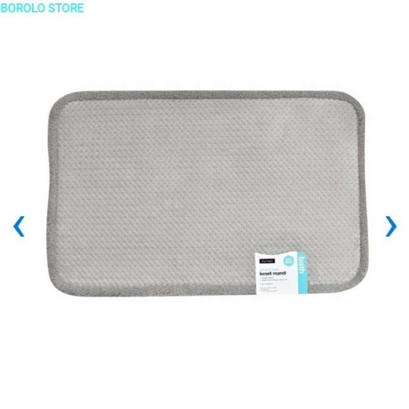 Promo Harman 50X80 Cm Keset Kamar Mandi Madam Bain Memory Foam Abu
