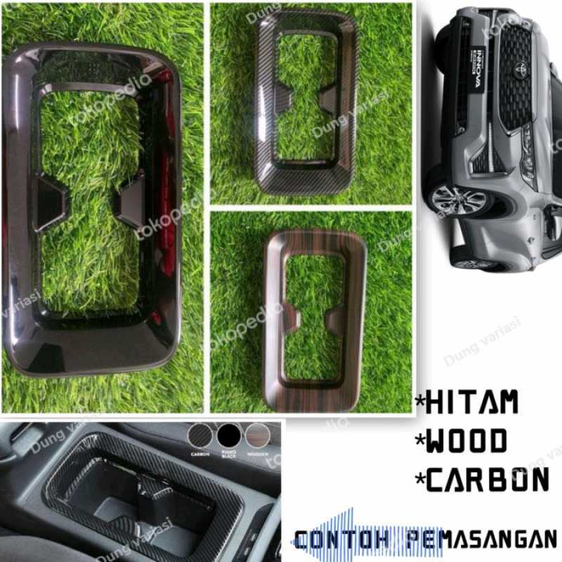 Promo panel center cup holder Innova Zenix 2023 hitam wood carbon