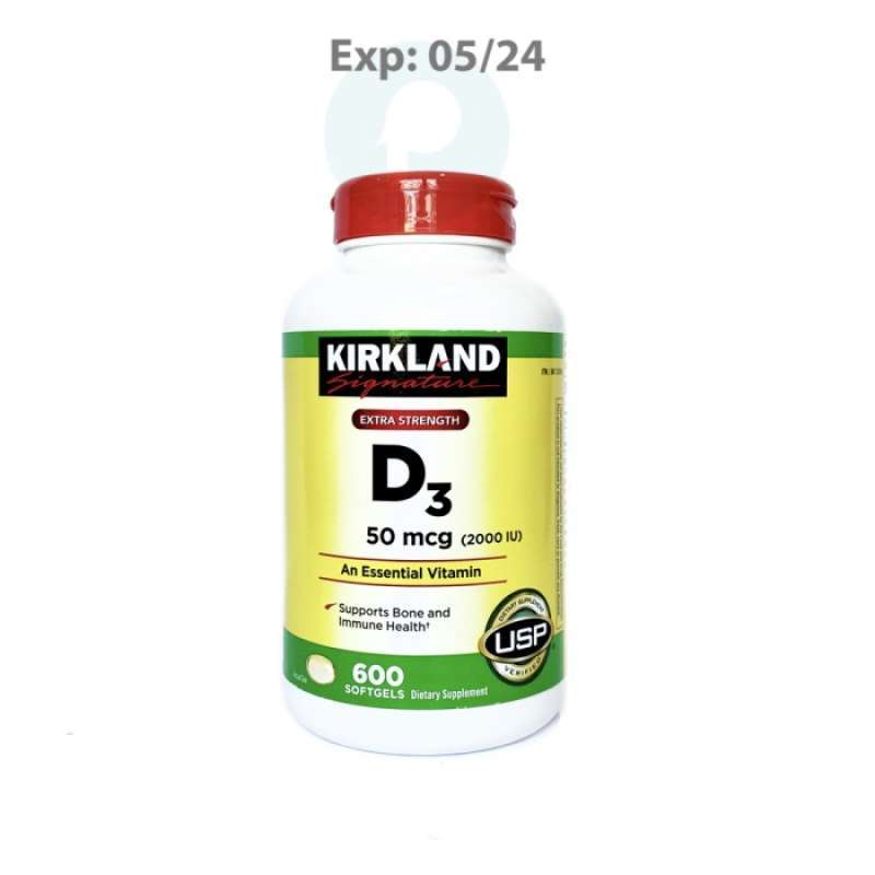 Promo Kirkland Signature Extra Strength Vitamin D3 50 mcg 600 Softgels Diskon 9 di Seller