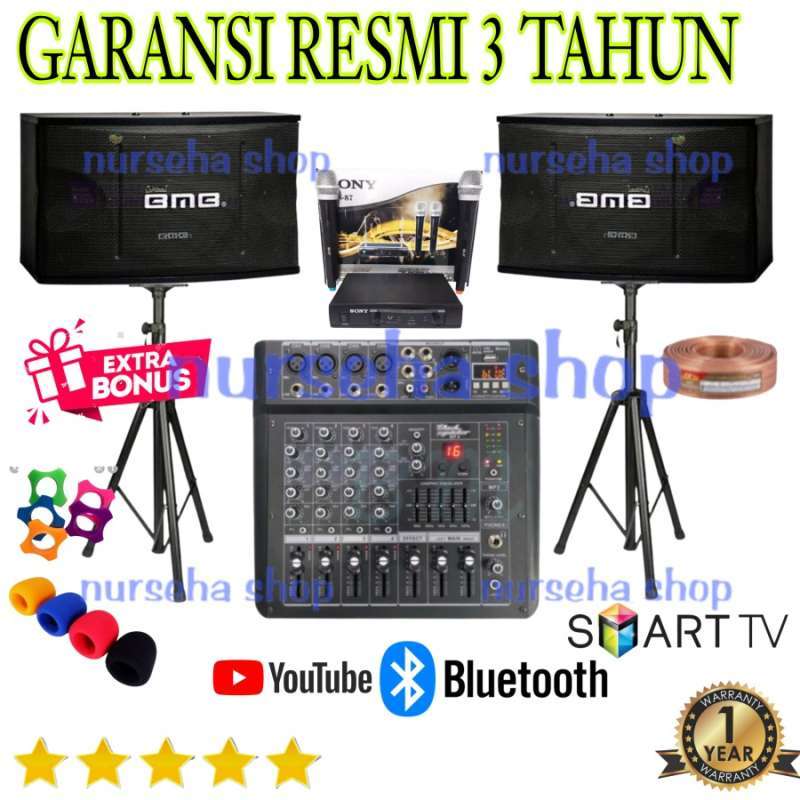 Jual Paket Sound System karaoke set speaker BMB 12 inch + power mixer