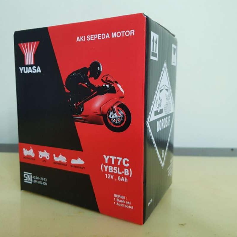 Promo Aki Motor Honda Supra X 100 Series Yt7C Yuasa Original Accu