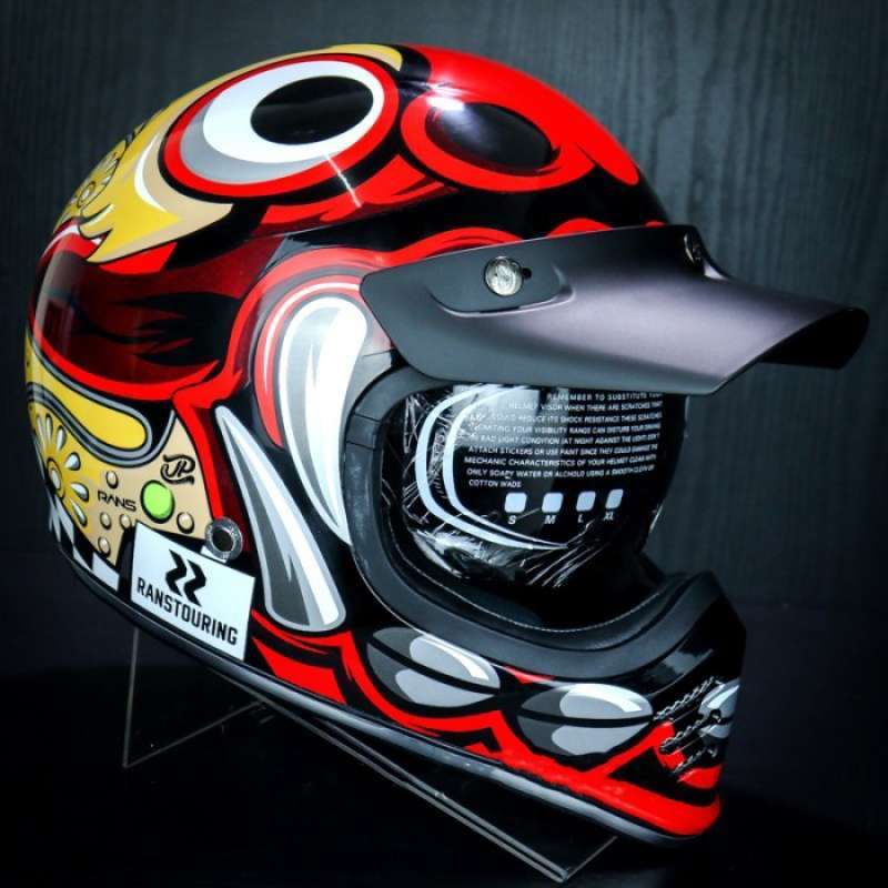 Promo Helm Jpx Jp Signature Barong Rans Super Black Retro Classic ...