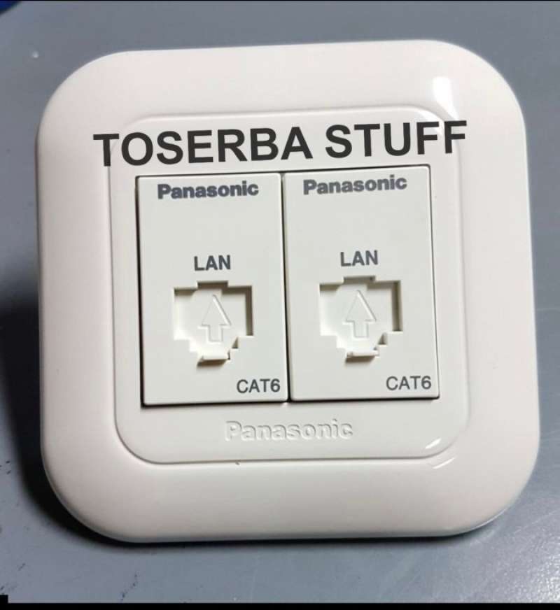 Promo Stop Kontak Panasonic Port Dual Jack Lan Cat6