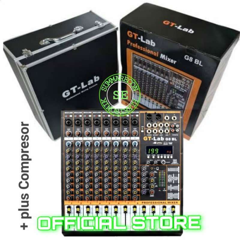 Promo mixer audio 8 channel original rdw gt lab 8 bluetooth usb Diskon