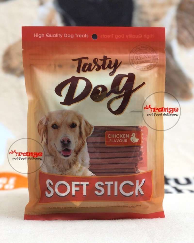 Promo tasty dog treats pet8 soft stick chicken flavour 450 gr snack