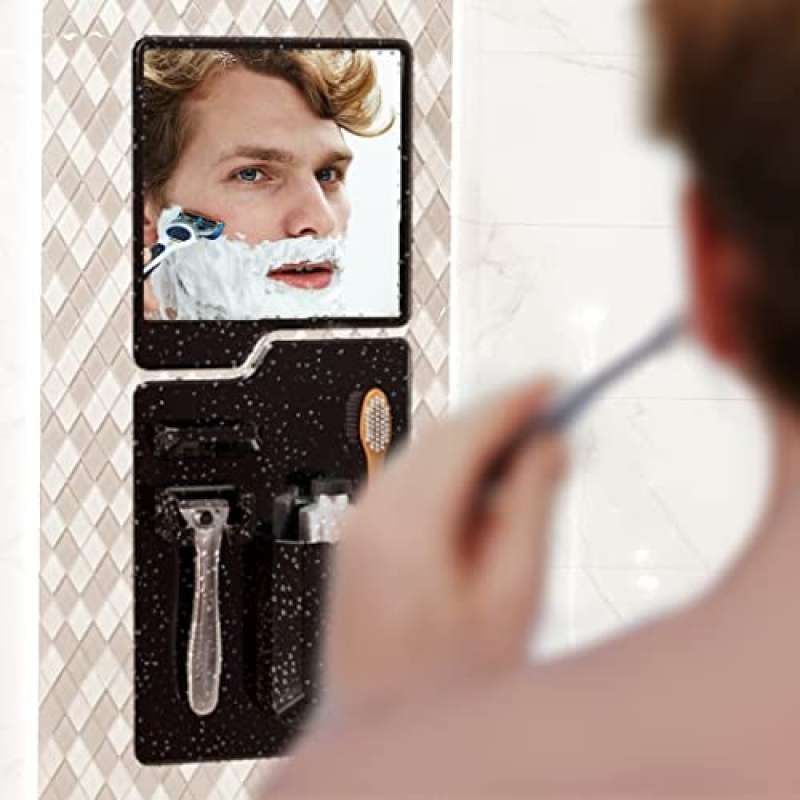 Promo The Best Shower Mirror & Organizer Toothbrush Holder & Razor