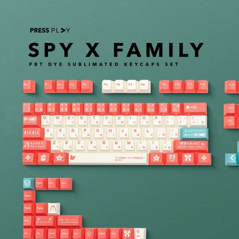 Promo SPY X FAMILY PBT Dye Sub Keycaps by Press Play Diskon 20% di ...