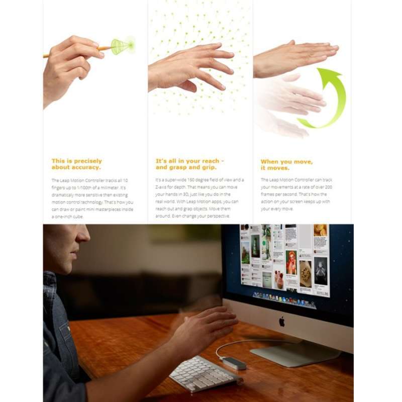 Jual 3D LEAP Motion Hand Controller Dekstop Computer Mac PC Laptop ...