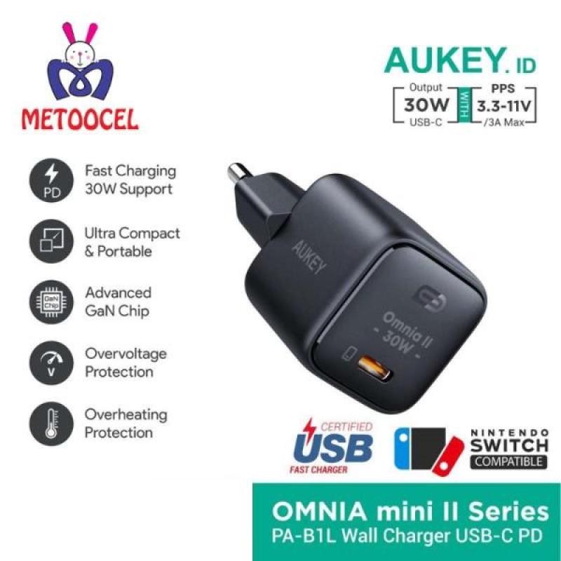 AUKEY PA-B1L-BK Charger Type C 30W GAN PD PPS Fast Charging