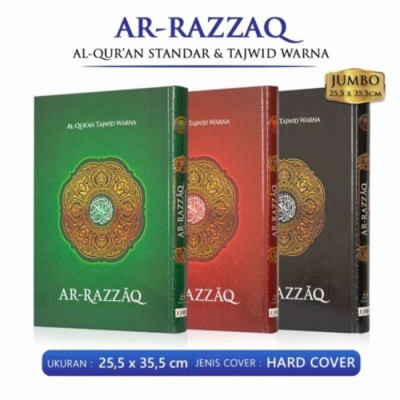 Jual Alquran Ar Razzaq Uk A3, Tajwid Warna Ar Razaq, Alquran Arrazaq ...