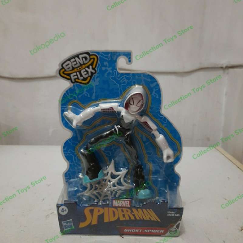 Hasbro Spider-Man: Action Figure Flessibile Ghost-Spider 15cm Con Accessorio Ragnatela