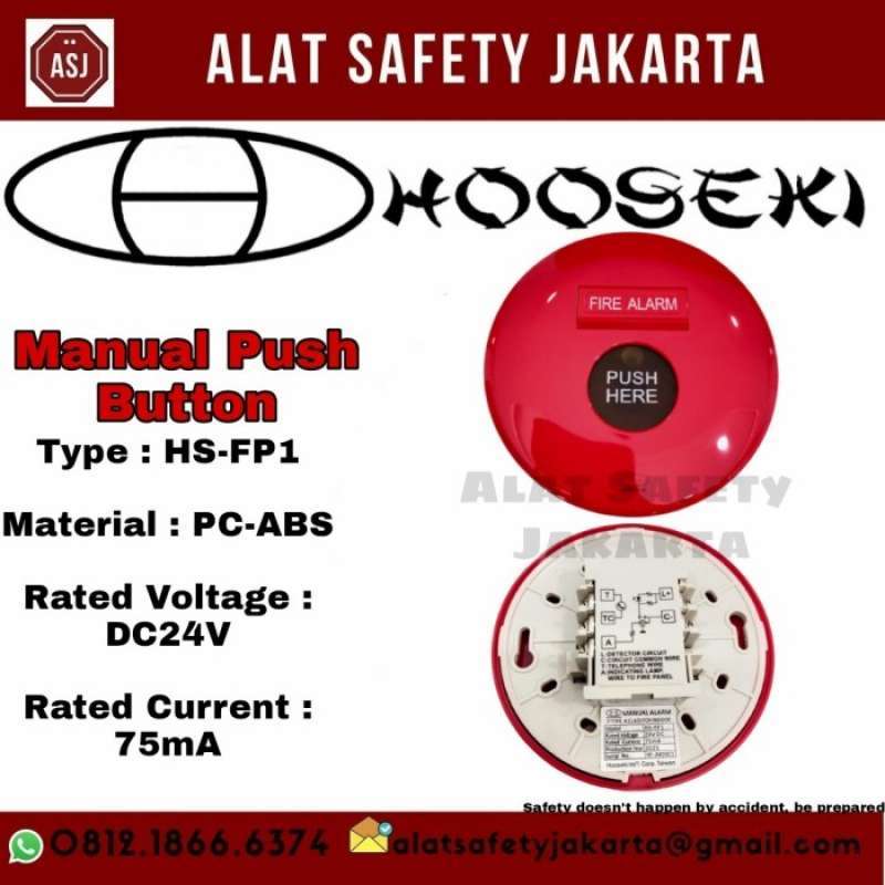 Promo Fire Alarm Manual Call Point Hooseki Hsfp1 Without Base Diskon