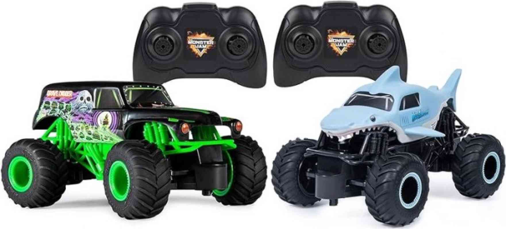 Jual Monster Jam RC 1/24 Grave Digger vs Megalodon Racing Rivals Trucks ...