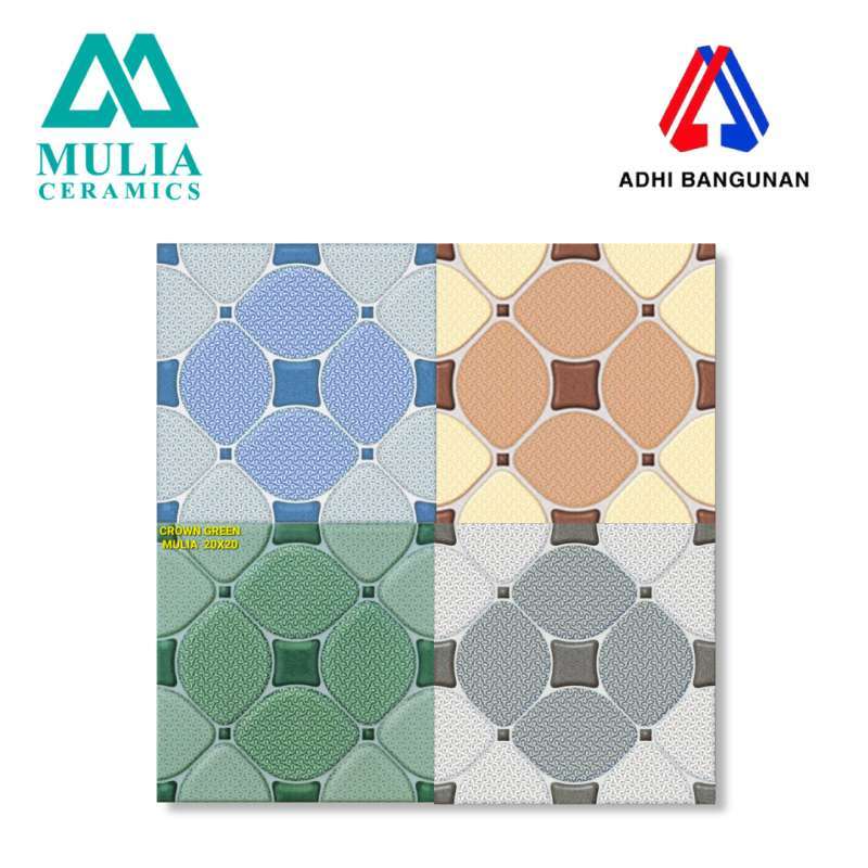 Jual Keramik Lantai Kamar Mandi 20x20 MULIA Crown Series Blue di