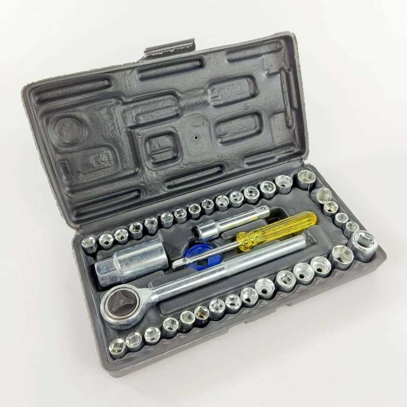 Jual Aiwa Kunci Pas Combination Socket Wrench Set 1/4 Ratchet 40 Pcs