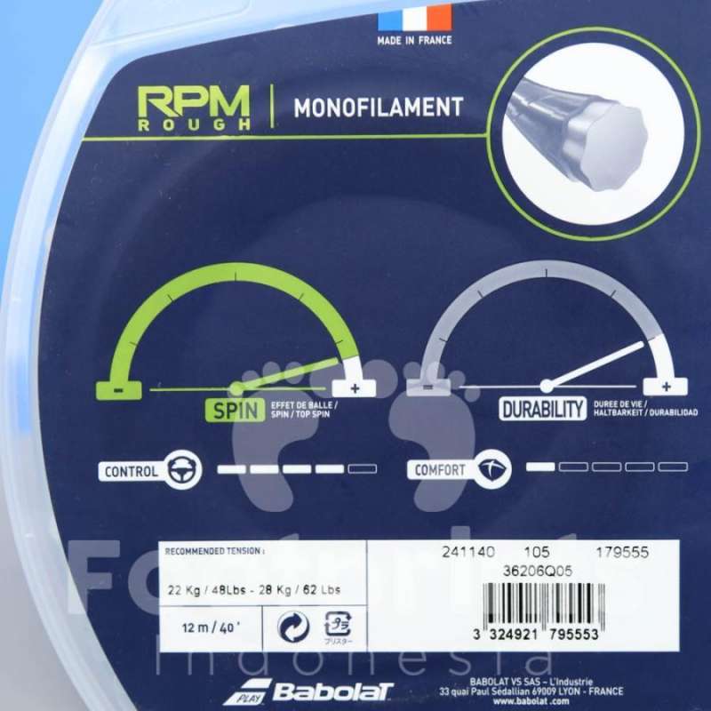Jual Babolat Rpm Rough Spin Max Senar Raket Tenis Tennis Strings Original Di Seller Footprints Tennis Flagship Store - Gondrong, Kota Tangerang