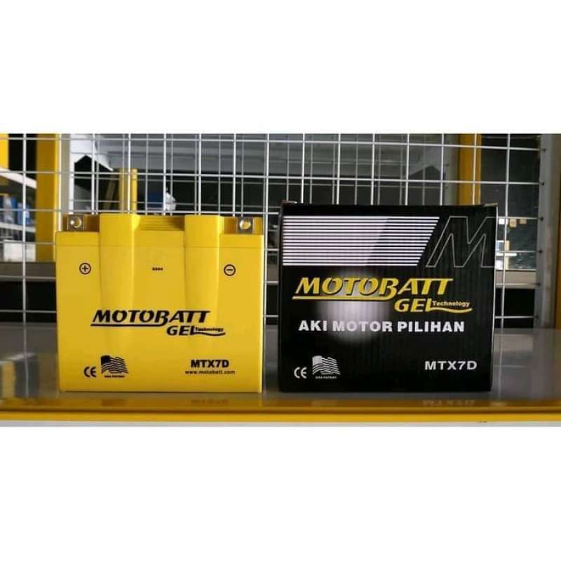 Promo Aki Motor Honda Tiger 2000 Motobatt Mtx7d Aki Kering / Aki Gel