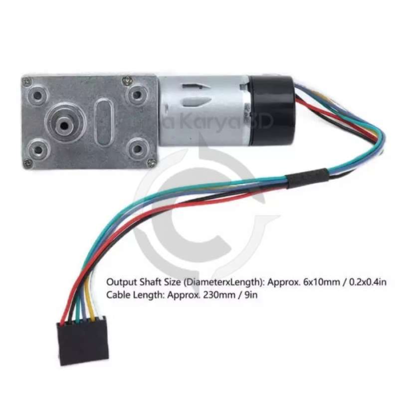 Promo Dc Motor 12v 24v Turbo Worm With Encoder Speed Reduction Geared ...