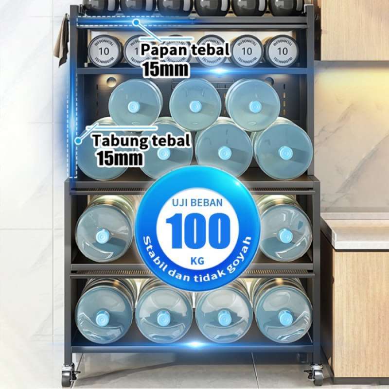 Promo Rak Kabinet Dapur Rak Oven Microwave Rak Penyimpanan Dengan Roda ...