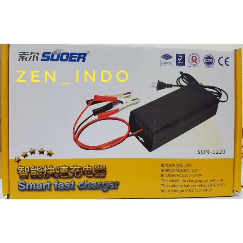Promo Charger Aki Otomatis Suoer 12v 20a / Cas Aki Suoer 12v 20a Diskon