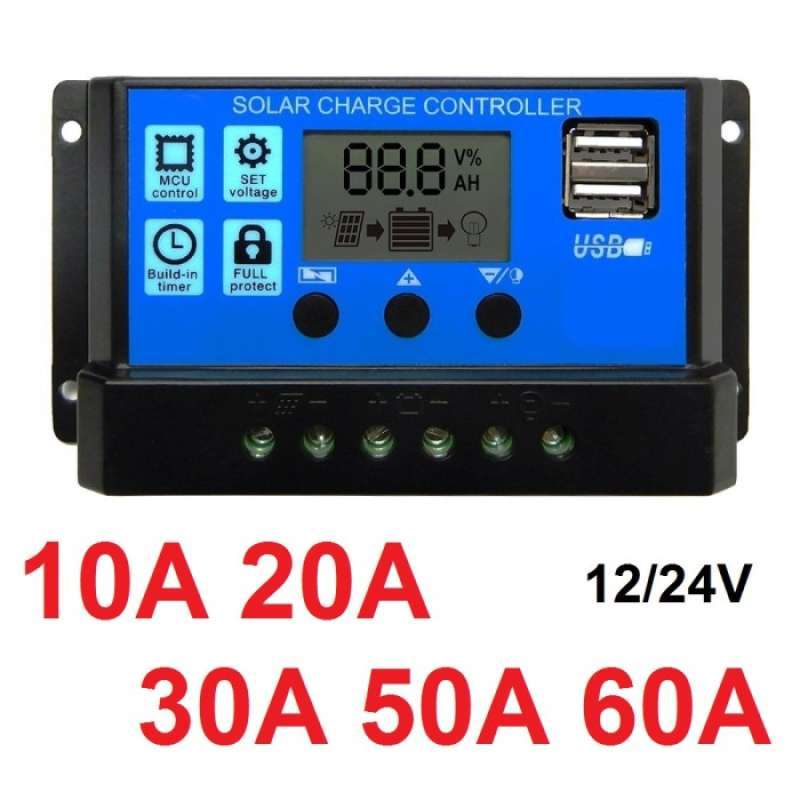 Promo Solar Charge Controller 10a 20a 30a Cell Pwm Pengisi Daya Surya ...