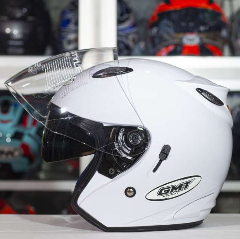 Jual Helm Half Face Gmt Original Double Visor Helem Motor Sni Murah