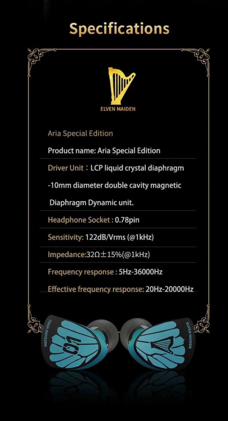 Promo Moondrop Aria Limited Special Edition Elven Maiden Moeyu Hatsune