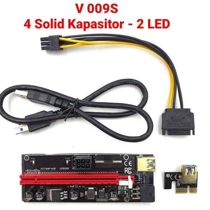 Jual Riser Mining Adapter 1x To 16x Gaming Bitcoin Converter Gpu