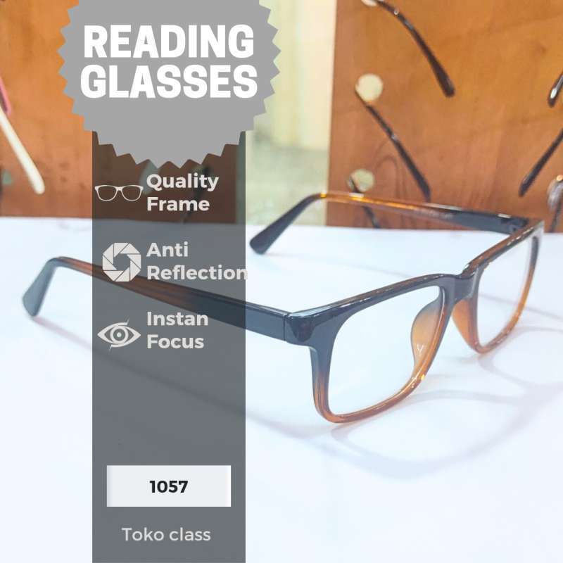 Class Reading Glasses Kacamata Baca 1057 Warna Brown Lensa Antiradiasi  Blueray