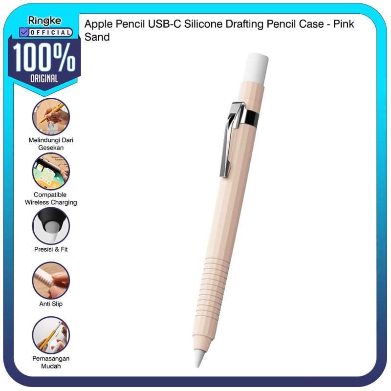 Ringke Apple Pencil 1st gen 2nd Gen Pencil Pro Pencil USBC Type C  Silicone Drafting Grip Holder Black Yellow White Pink Sand Softcase